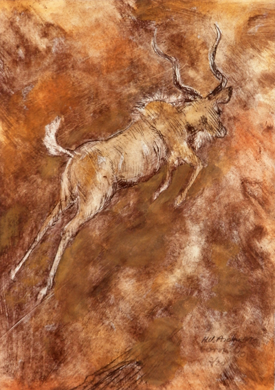 Bild Springender Kudu von Uli Aschenborn
